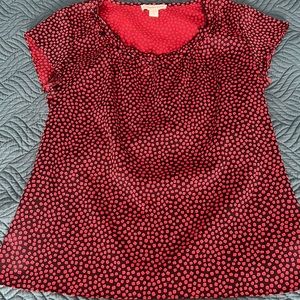 Coldwater Creek Blouse Black and Red Size 8